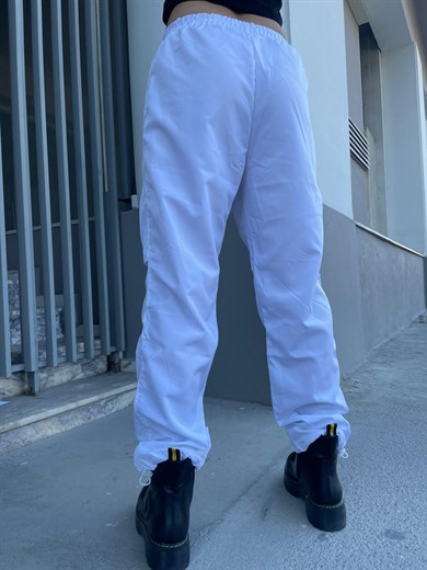 Beyaz Paraşüt Pantolon