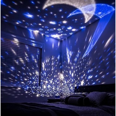 Çok Renkli Ve Dönen Star Master Projeksiyon Gece Lambası