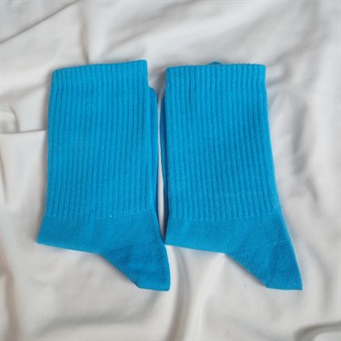 Düz Mavi Çorap