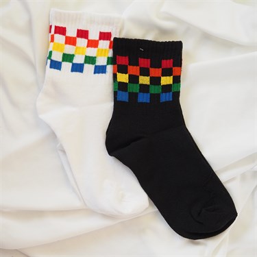 Gökkuşağı Damalı Çorap Renkleri