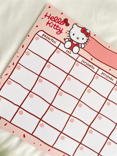 Hello Kitty  A4 Haftalık planlayıcı