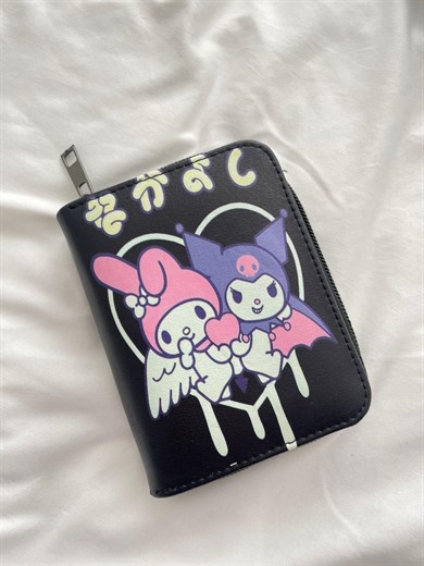 Kuromi And Melody Siyah Cüzdan