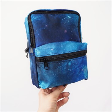 Mavi Galaksi Mini Çanta