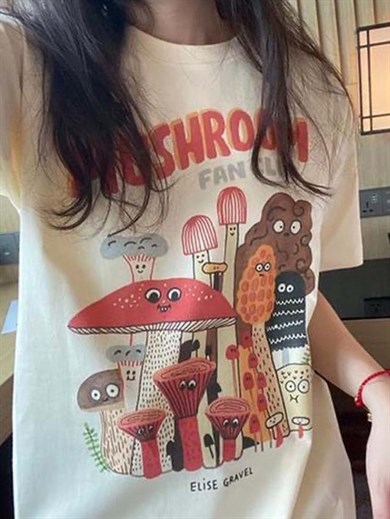 Mushroom Fan Clup Beyaz Unisex T-shirt
