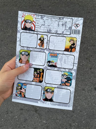 Naruto Kitap ve Defter Etiketi