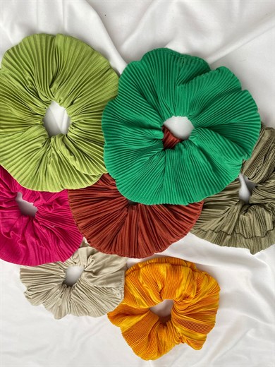 Scrunchies Kıvrımlı Renkli Simit Toka Renkleri