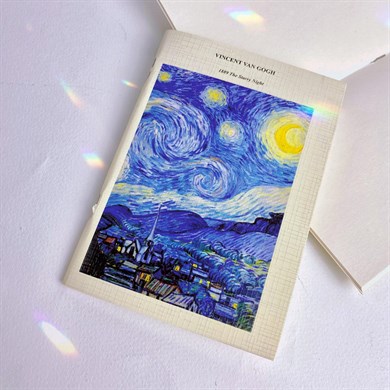 Van Gogh Yıldızlı Gece Mini Çizgisiz Defter