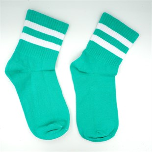 Yeşil Çizgili Çorap