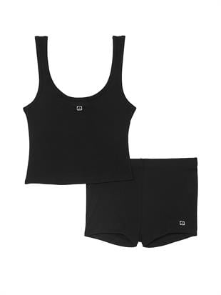 %100 Pamuklu Atlet Şort Pijama Takımı