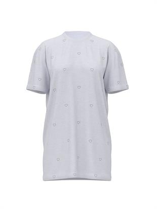 %100 Pamuklu Oversize Uyku Tişörtü