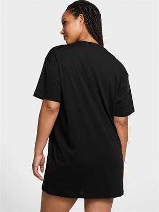 %100 Pamuklu Oversize Uyku Tişörtü