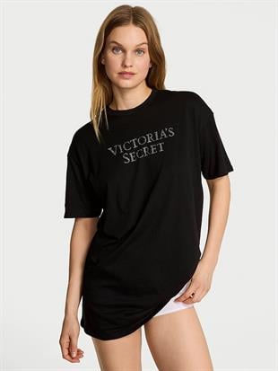 %100 Pamuklu Oversize Uyku Tişörtü
