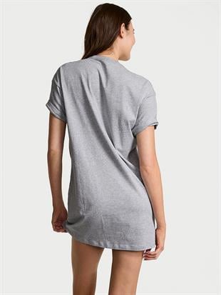 %100 Pamuklu Oversize Uyku Tişörtü