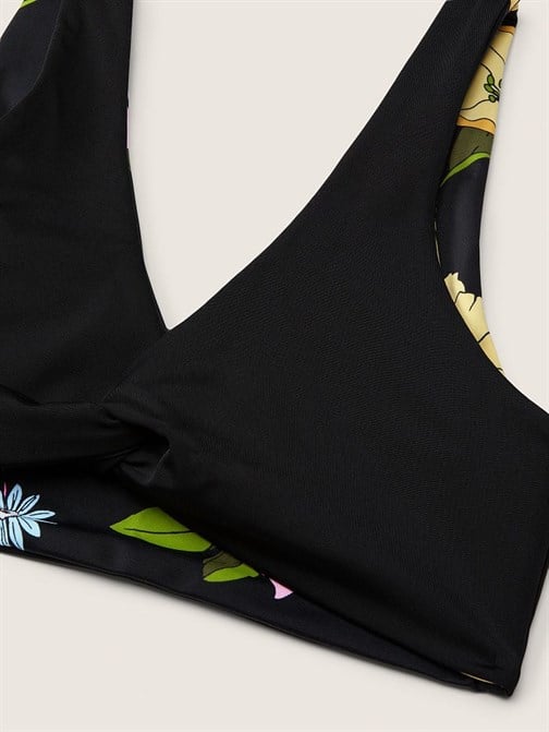 4 Yönlü Çift Taraflı Plunge Bikini Üstü