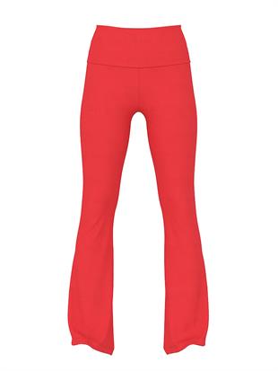 All-Day Beli Katlanabilen Pamuklu Flare Tayt