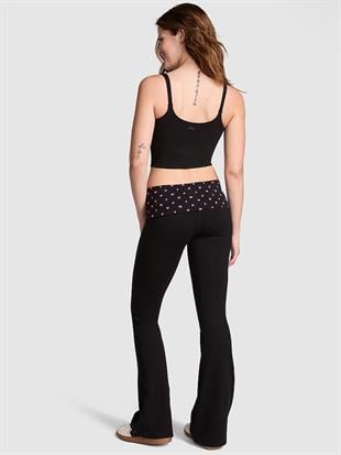 All-Day Beli Katlanabilen Pamuklu Flare Tayt