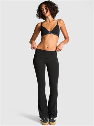 All-Day Beli Katlanabilen Pamuklu Flare Tayt