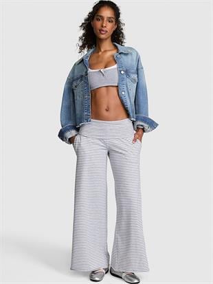 All-Day Cotton™ Beli Katlanabilen Geniş Paça Pantolon