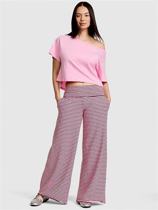 All-Day Cotton™ Beli Katlanabilen Geniş Paça Pantolon