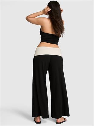 All-Day Cotton™ Beli Katlanabilen Geniş Paça Pantolon