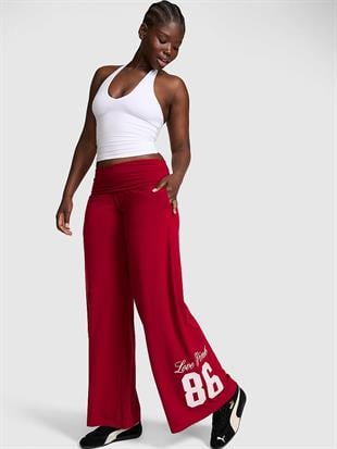 All-Day Cotton™ Beli Katlanabilen Geniş Paça Pantolon