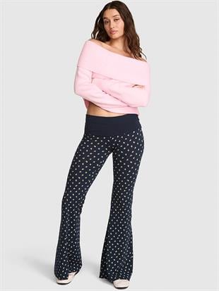 All-Day Cotton™ Beli Katlanabilir Belli Süper İspanyol Paça Tayt