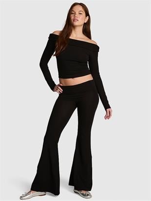 All-Day Cotton™ Beli Katlanabilir Belli Süper İspanyol Paça Tayt