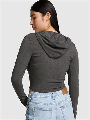 All-Day Fermuarlı Kapüşonlu Sweatshirt