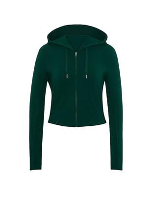All-Day Fermuarlı Kapüşonlu Sweatshirt