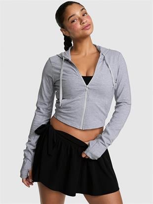 All-Day Fermuarlı Kapüşonlu Sweatshirt