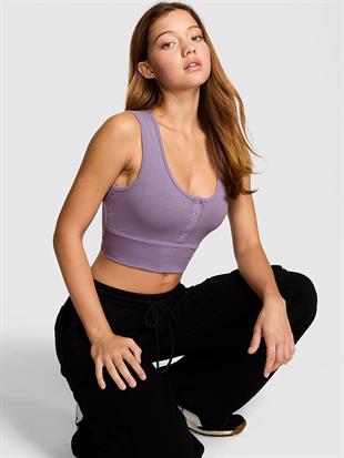 All-Day Pamuklu Henley Sporcu Sütyeni