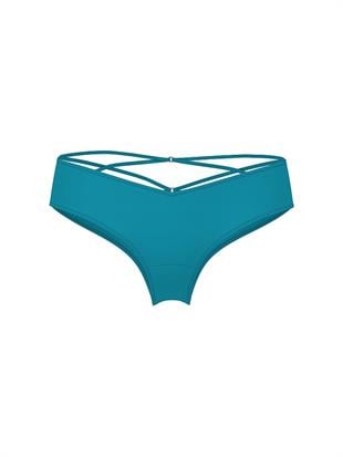Arkası Askılı Derin Bacak Kesim Cheeky Külot
