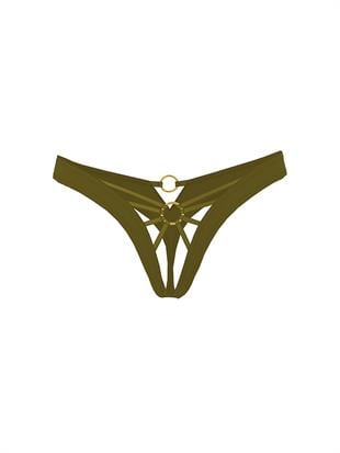 Askılı Crotchless Tanga