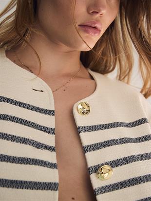 Atelier Victorias Secret X Altuzarra Çizgili Pamuklu Jakarlı Ceket