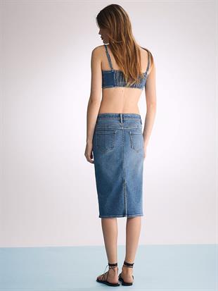 Atelier Victorias Secret X Altuzarra Denim Kalem Etek