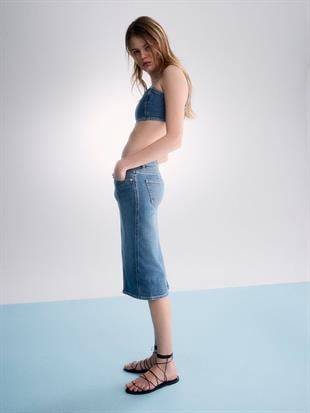 Atelier Victorias Secret X Altuzarra Denim Kalem Etek