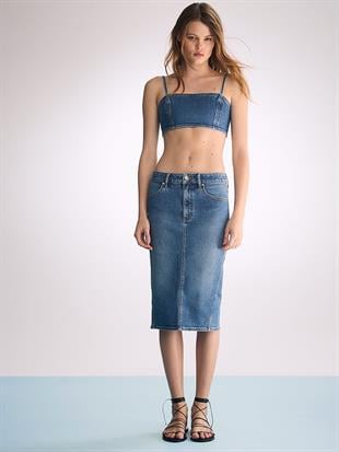 Atelier Victorias Secret X Altuzarra Denim Kalem Etek