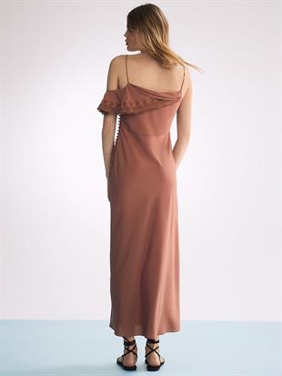 Atelier Victorias Secret X Altuzarra Drapeli Şifon Uzun Elbise