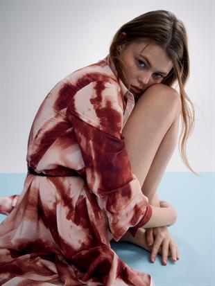 Atelier Victorias Secret X Altuzarra Georgette Uzun Gömlek Elbise