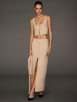 Atelier Victorias Secret X Altuzarra İnce Kopça Detaylı Uzun Etek