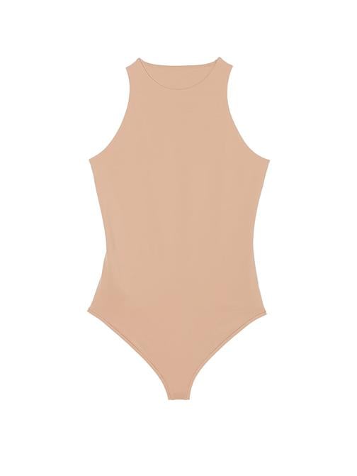 Base Dik Yaka Esnek Bodysuit