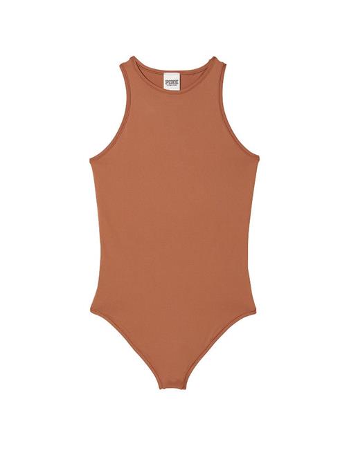 Base Dik Yaka Esnek Bodysuit