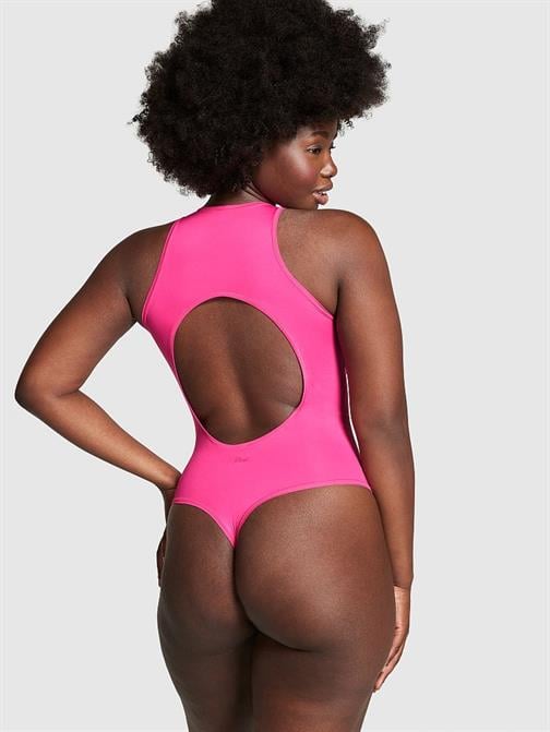 Base Dik Yaka Esnek Bodysuit