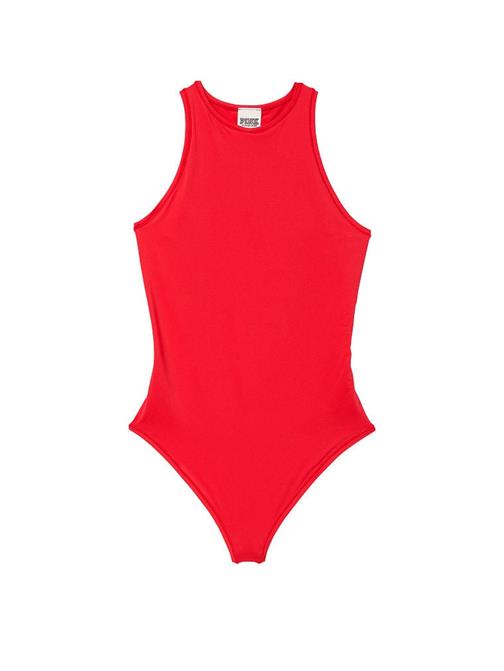 Base Dik Yaka Esnek Bodysuit