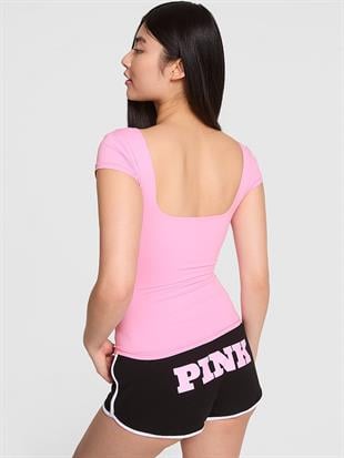 Base Stretch Cap-Sleeve Tee