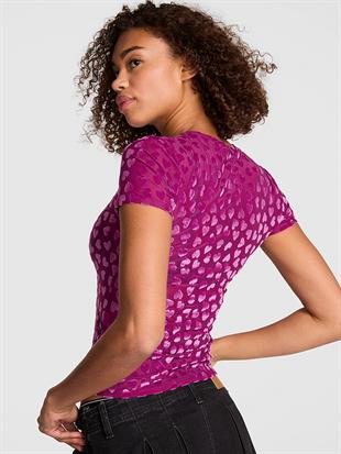 Base Transparan Kısa Kollu Tişört