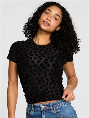 Base Transparan Kısa Kollu Tişört