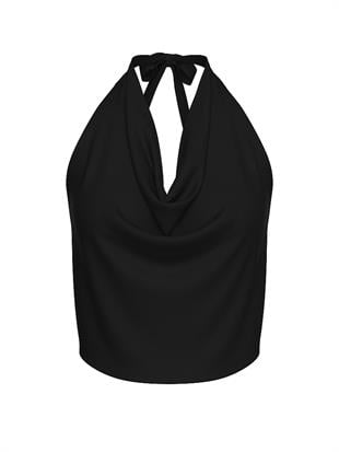 Beachwear Balıkçı Yaka Askılı Bluz