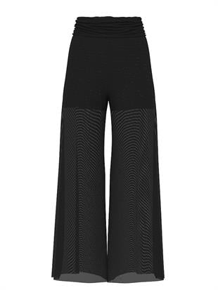 Beachwear Beli Katlanabilen Tül Pantolon