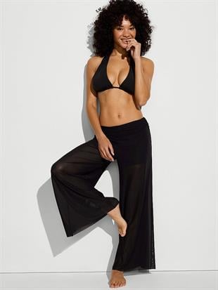 Beachwear Beli Katlanabilen Tül Pantolon